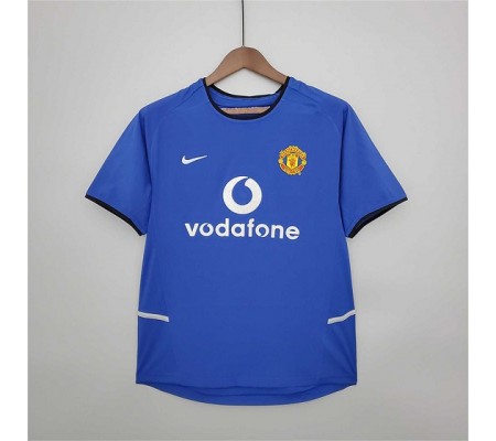 Manchester United 02/03 Away Blue Soccer Jersey